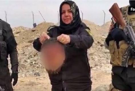 بالفيديو  ..  "ام هنادي" مقاتلة عراقية تقطع رؤوس الدواعش وتطبخها  ..  تعرف عليها