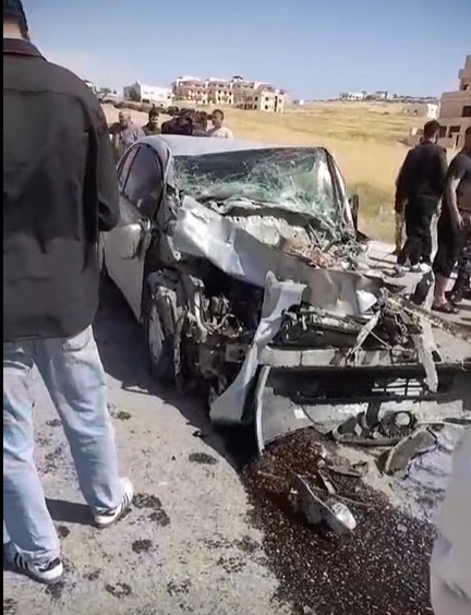 بالفيديو ..  حادث يربك الحركة المرورية على طريق البترول قرب إسكان جحفية