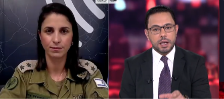 مشادة كلامية بين مذيع "العربية" أسامة سرايا ومتحدثة الجيش الإسرائيلي إيلا واوية  - فيديو 