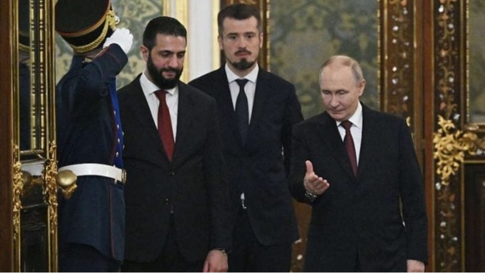 تلفزيون سوريا: الشرع يلتقي بوتين في موسكو الأربعاء
