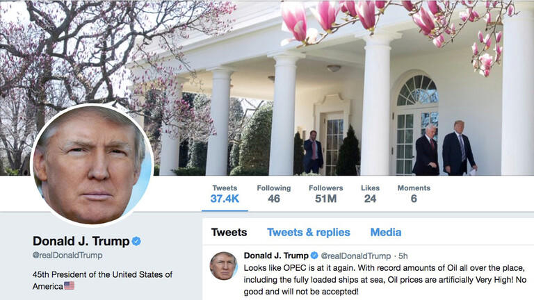 ترامب: لن أغلق صفحتي في تويتر