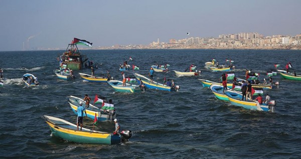 إصابات إثر قمع الاحتلال للمسيرة البحرية شمال غزة  