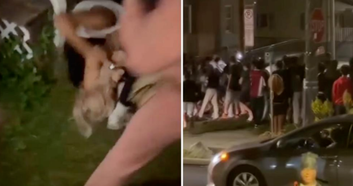  حشد يهاجم طالبات جامعة أمريكيات ويضرب إحداهن لدرجة فقدانها الوعي