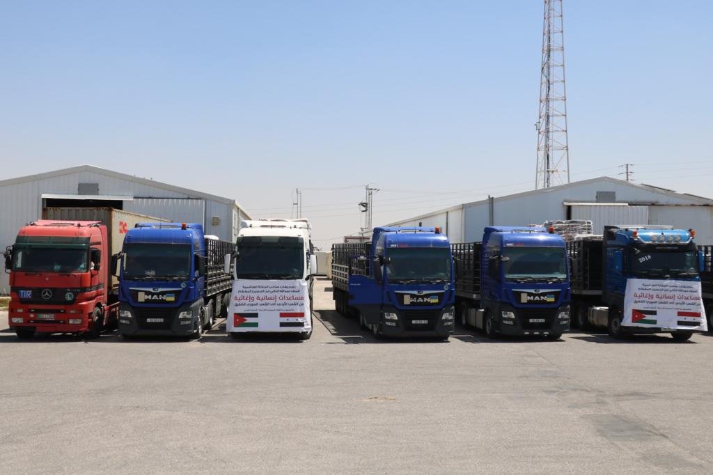 الأردن يُسيّر 10 شاحنات تحمل مساعدات إغاثية لسوريا