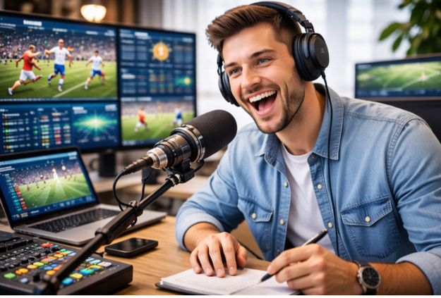 كيف تبني دخلاً كمعلق رياضي مستقل عبر الإنترنت