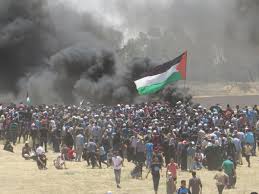 ارتفاع عدد المصابين جراء اعتداء الاحتلال على متظاهري غزة الى 122 جريحا