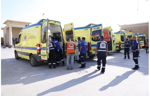 الكشف الطبي على 166 أجنبيا قادما من قطاع غزة