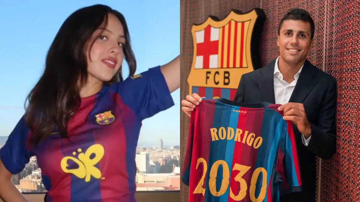 بعد انضمام رودري رسميًّا ..  سر اكتساح جمهور برشلونة لحساب المغنية أوليفيا رودريغو 