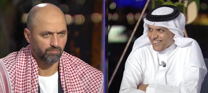 بالفيديو  ..  حاتم عقل يحرج "الدبيخي" ويقدم له المنسف بعد أن توقع خسارة النشامى