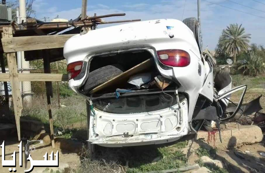 بالصور ..  الشونه الجنوبية: وفاة عشريني أثر تدهور مركبة على طريق الكرامة