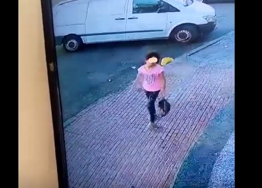 شاهد  ..  فيديو يوثق لحظة محاولة اختطاف طفلة في إربد