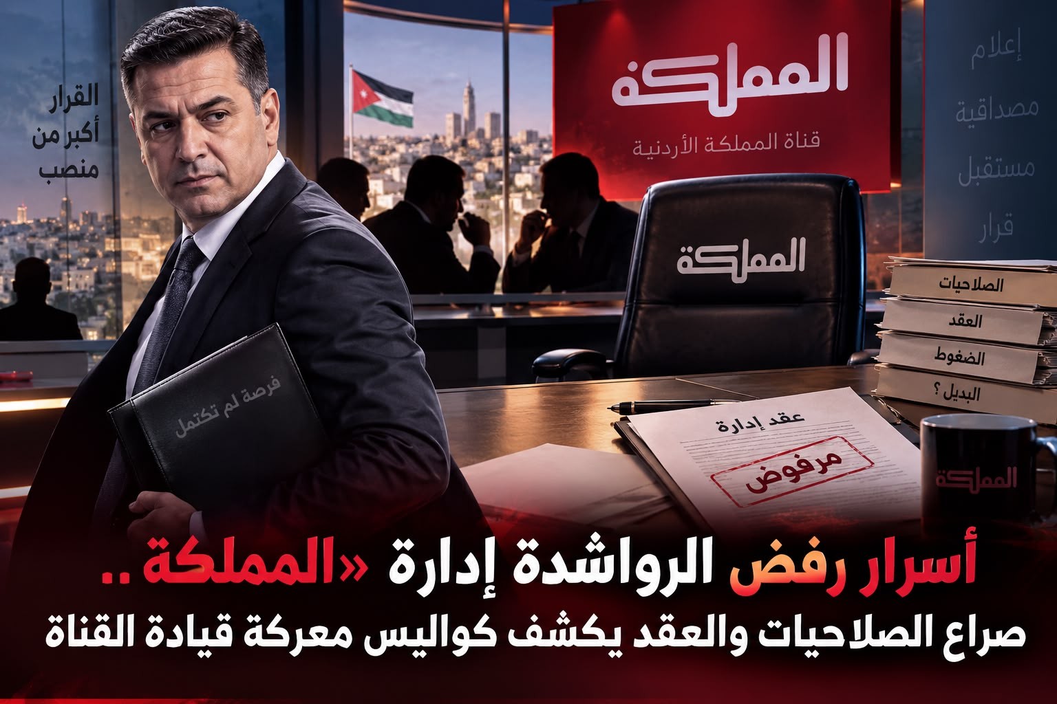 أسرار رفض الرواشدة إدارة «المملكة» ..  صراع الصلاحيات والعقد يكشفان كواليس معركة قيادة القناه