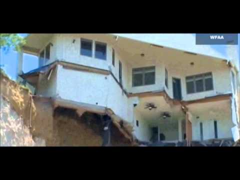 قصر ينحدر باتجاه الهاوية  ..  فيديو