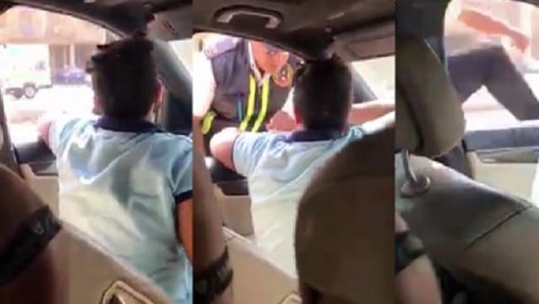 فيديو جديد لـ"طفل_المرور " يلقى "البيض" على رجل كبير فى الشارع 