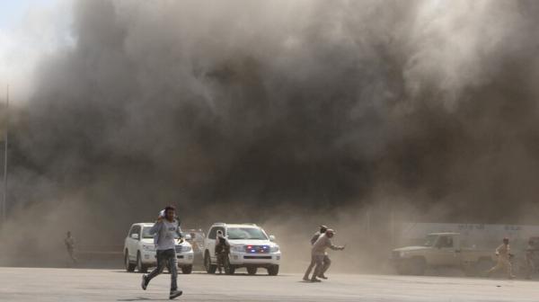  انفجار ضخم في مدينة عدن جنوب اليمن