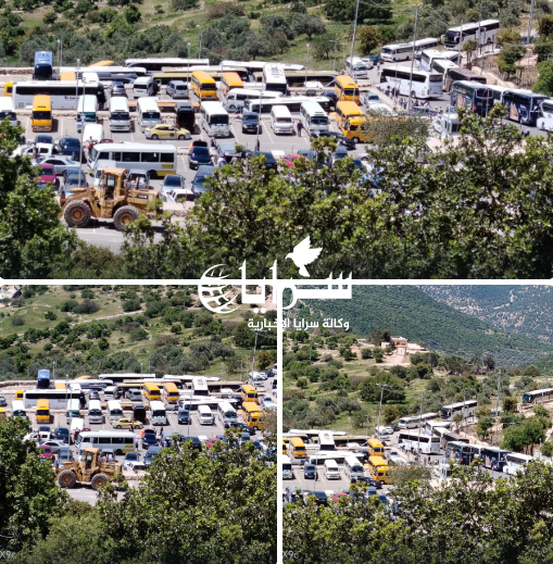 بالصور ..  أزمة مرورية خانقة في عجلون مع تدفق آلاف السياح نحو القلعة والتلفريك