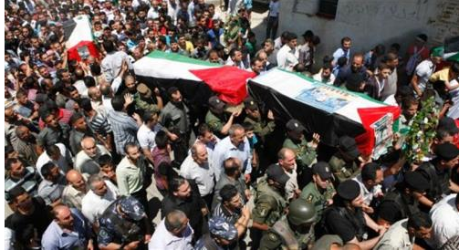 تشييع جثامين ضحايا حافلة المعتمرين الفلسطينيين