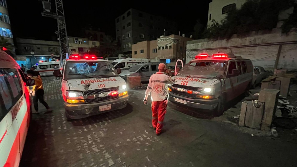 الهلال الأحمر الفلسطيني: 5 سيارات إسعاف فقط بقيت لنقل المصابين