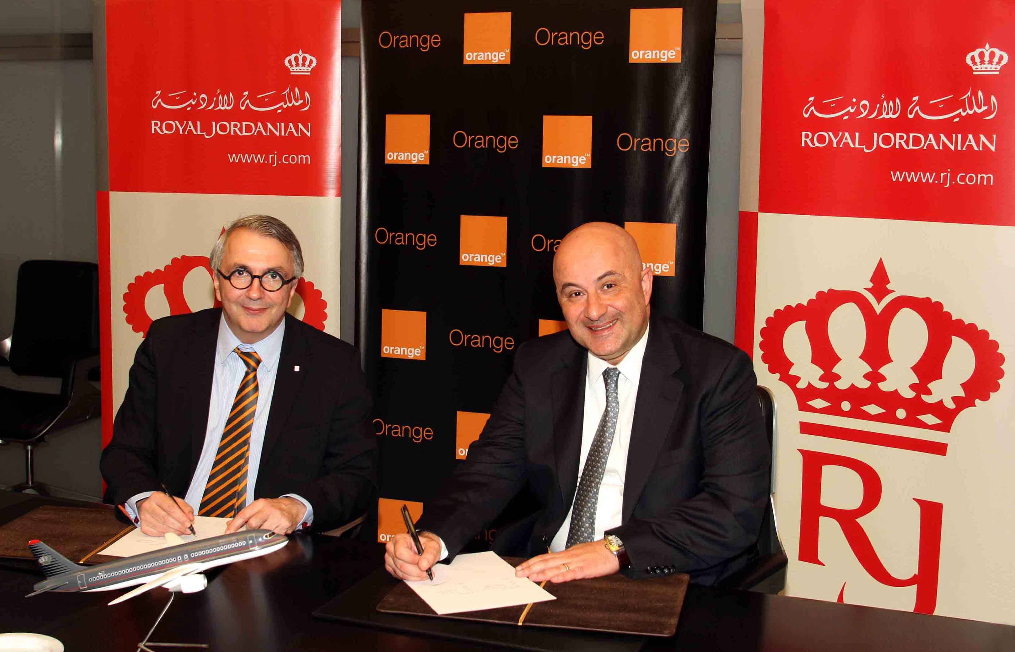 تجديد إتفاقية شراكة بين Orange  الأردن والملكية الأردنية 