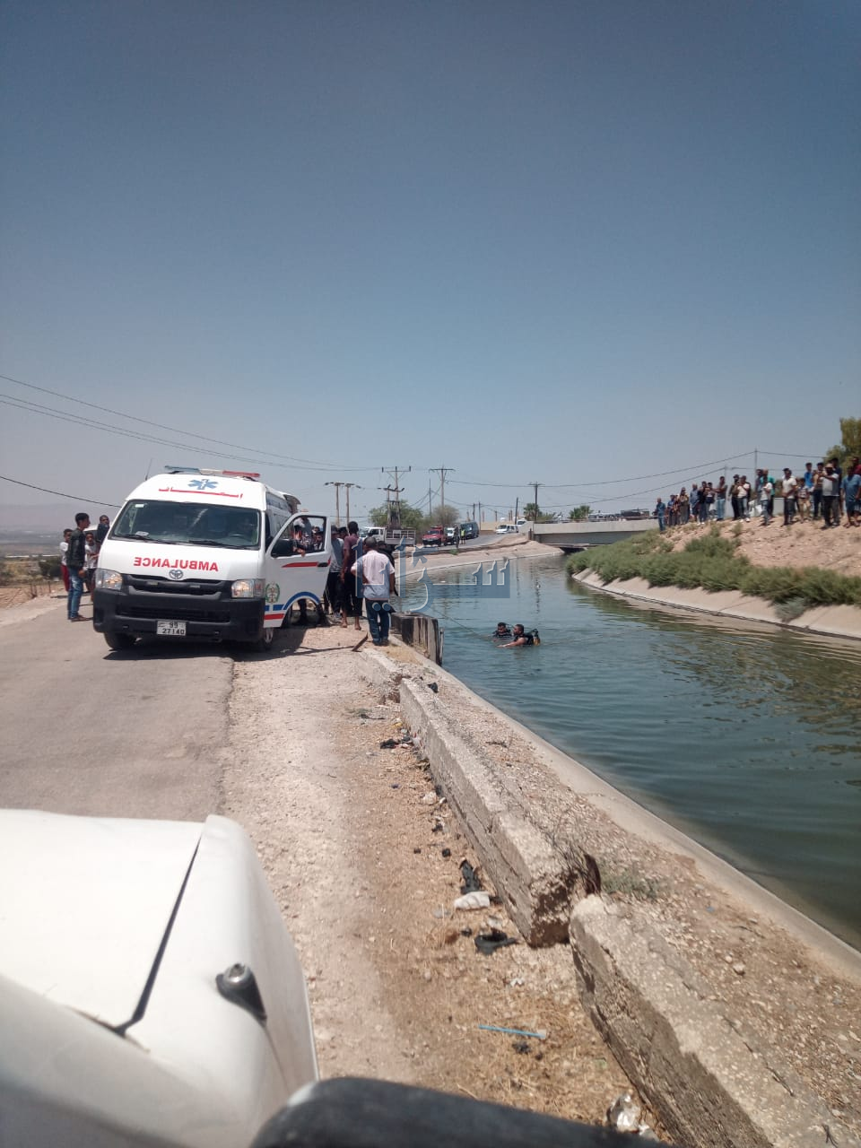 وفاة طفل غرقاً داخل قناة الملك عبدالله بالاغوار الشمالية ..  فيديو وصور