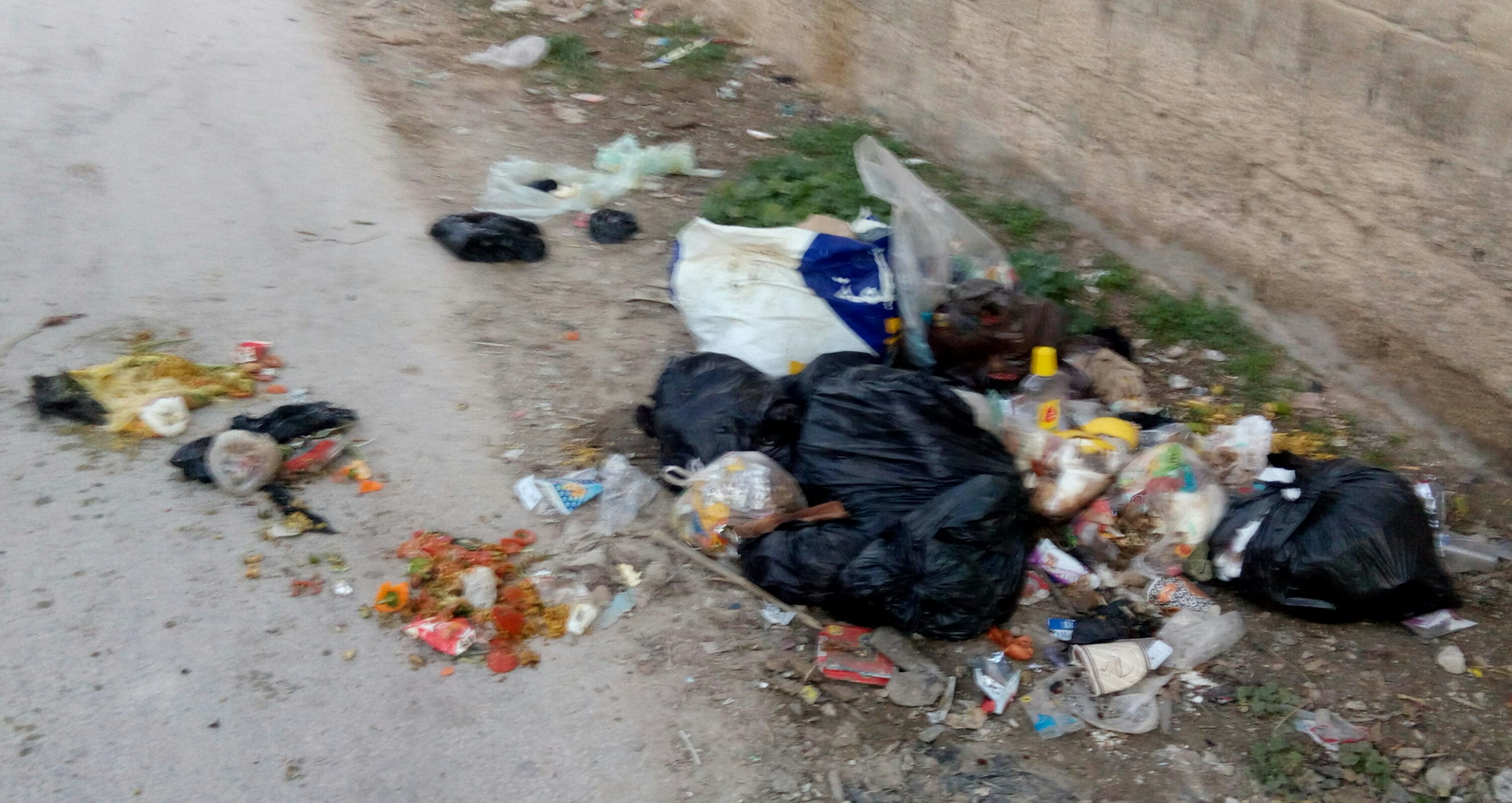 الاغوار الشمالية : انتشار النفايات وهدر المياه العادمة في الشوارع  ..  صور