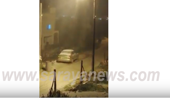 بالفيديو  ..  بدء تساقط الثلوج وتراكمه في منطقة عبين بعجلون