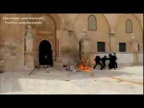 إحتراق جندي إسرائيلي في المسجد الأقصى