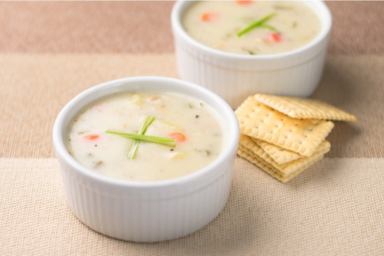 شوربة بيضاء بدون دجاج