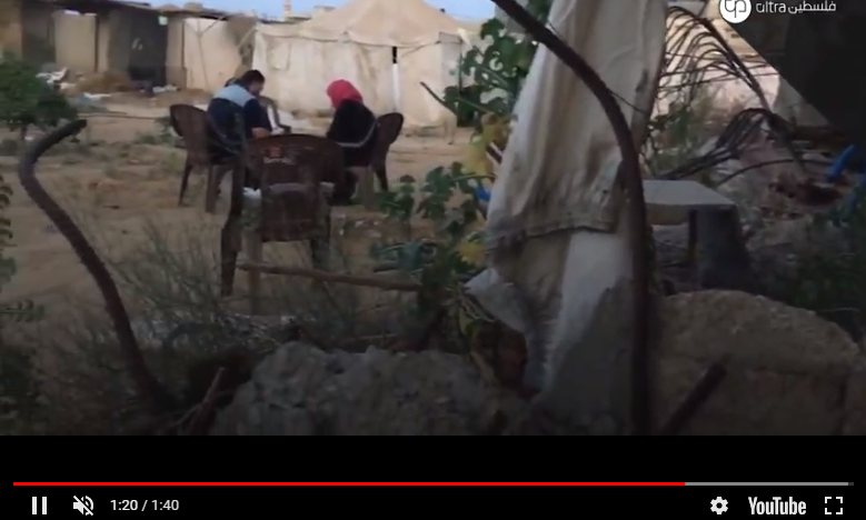 بالفيديو  ..  إفطار فلسطيني  تحت الركام