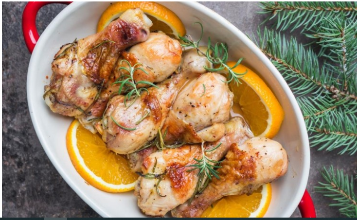 دجاج محمر بالعسل والبرتقال