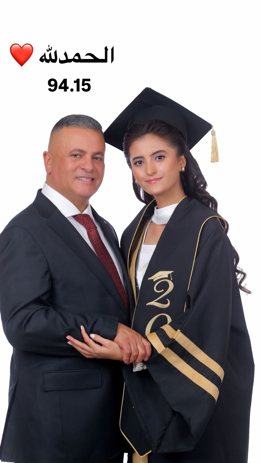 مزيانه جمال طراد الفايز ..  مبارك النجاح بالثانوية العامة بمعدل 94,15