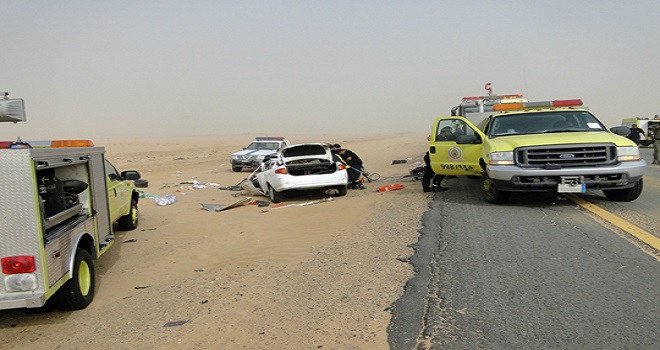 وفاة شخص وإصابة اثنين آخرين في حادثين بالسعودية