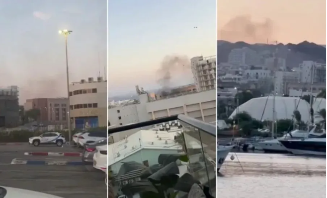 إصابة 19 "إسرائيليا" في إيلات بانفجار مسيرة أطلقت من اليمن ..  فيديو