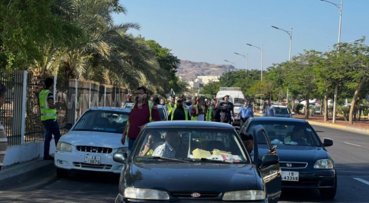 وقفة احتجاجية لعمال شركة العقبة لادارة وتشغيل الموانئ تضامنًا مع ضحايا حادثة الميناء 