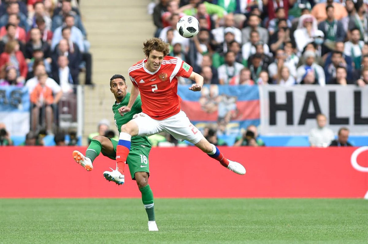 روسيا تتقدم على السعودية بثلاثة اهداف 