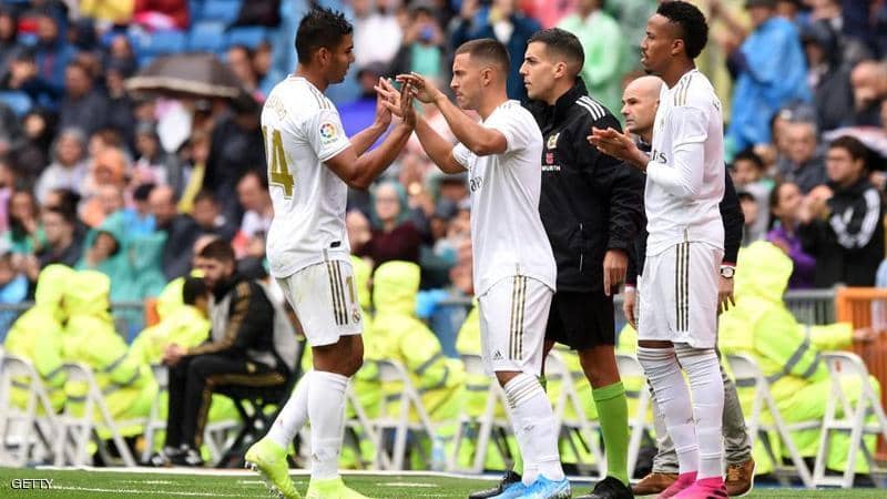 ريال مدريد يحقق فوزا صعبا بمشاركة هازارد الأولى