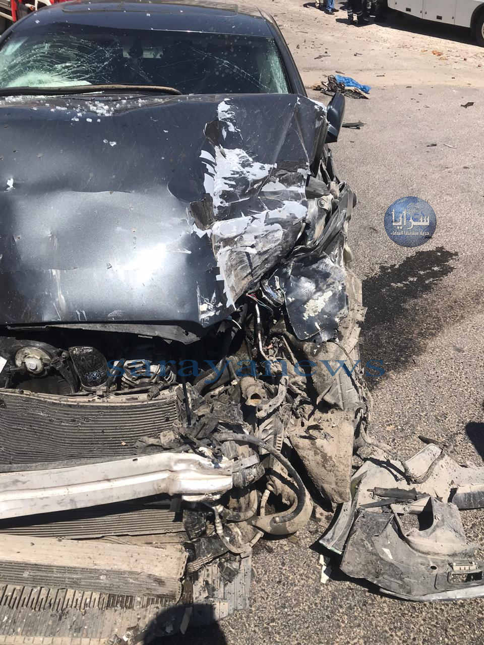 بالصور ..  13 إصابة بحادث تصادم في عجلون