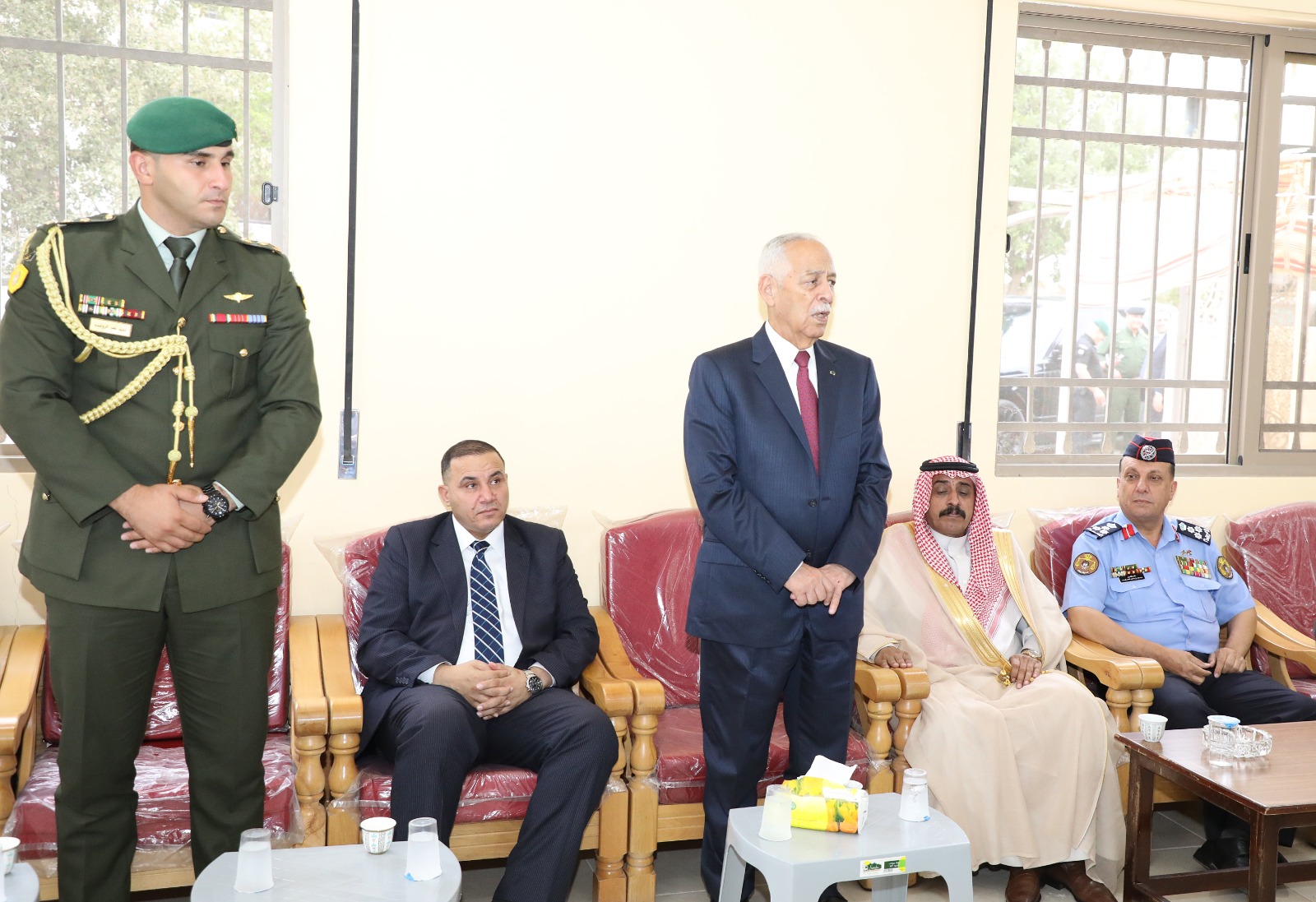 مندوبا عن الملك وولي العهد العيسوي يعزي عشيرتي الزعبي والنعيمات - بني عباد.