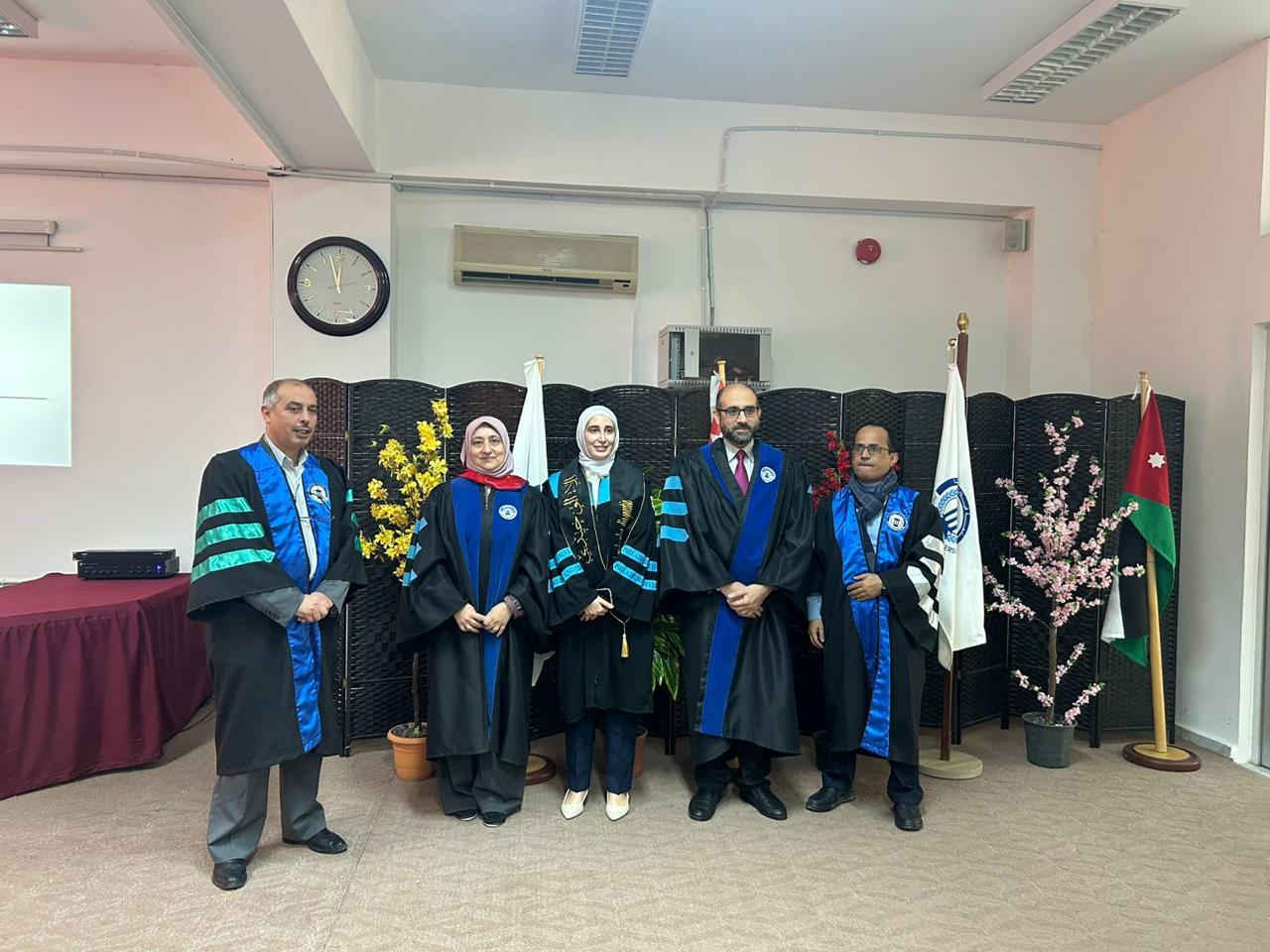 مناقشة أول أطروحة ماجستير في كلية العلوم بجامعة فيلادلفيا