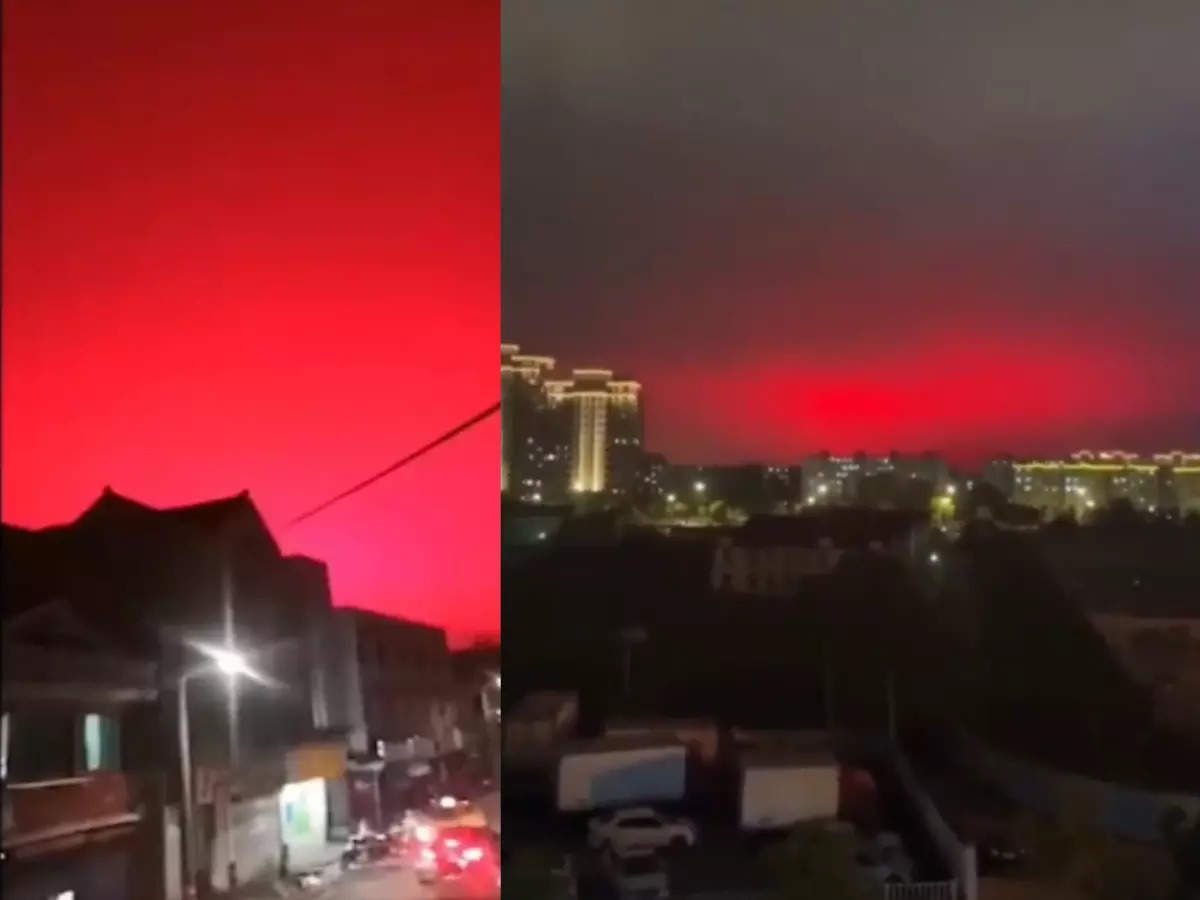 السماء تتلون بالأحمر الدموي وتثير الهلع في الصين