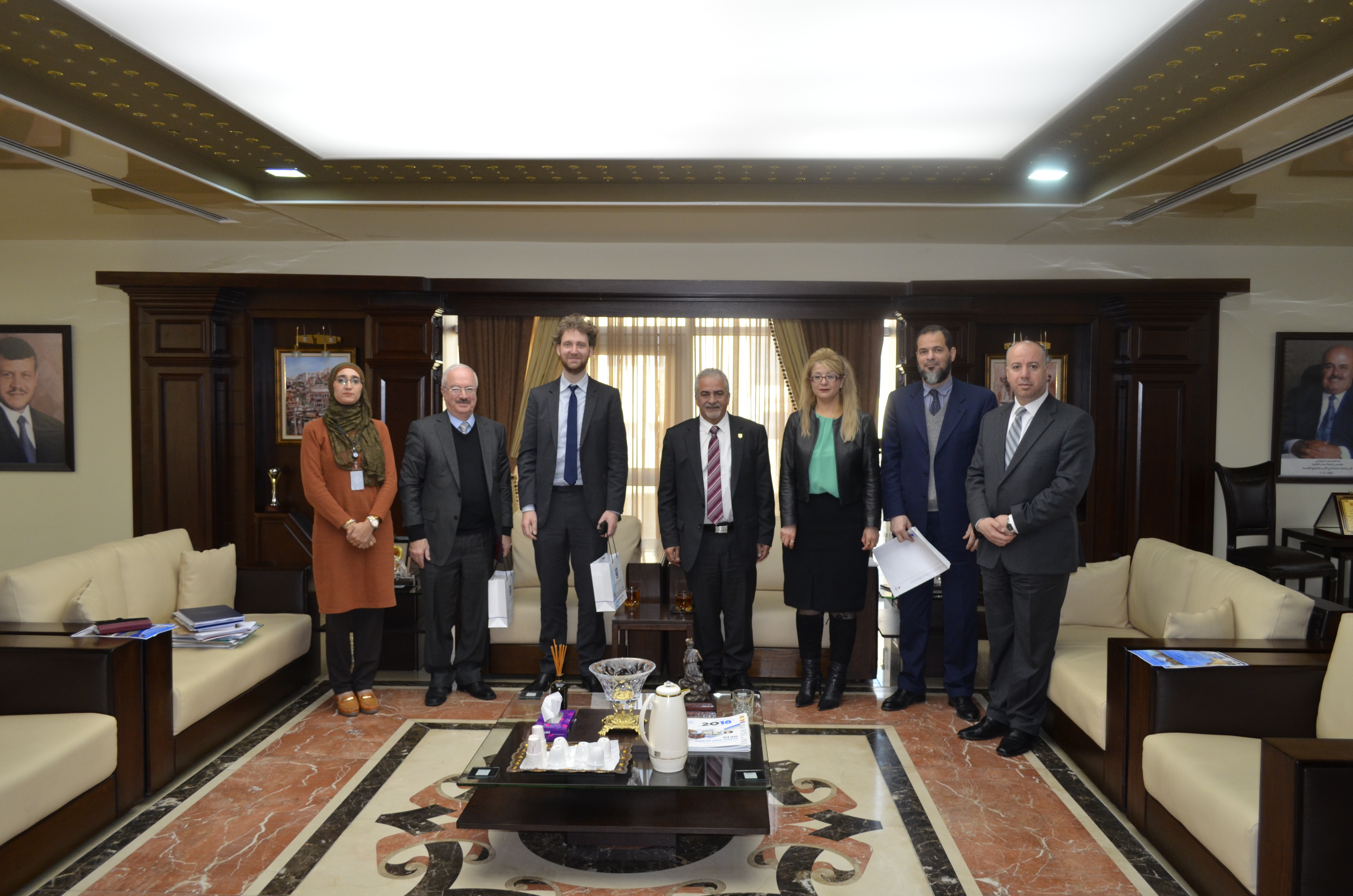  جامعة عمان الاهلية تستقبل الملحق الثقافي الالماني ورئيس نادي الهمبولدت (الالماني-الاردني)  