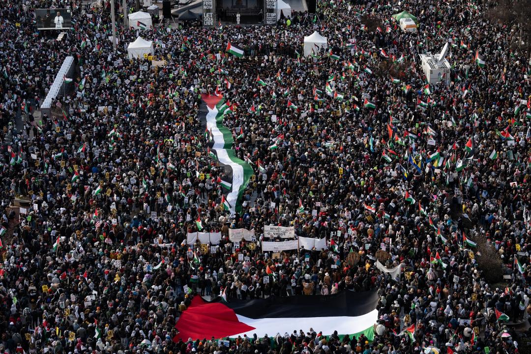 400 ألف يتظاهرون في واشنطن تنديدا بالعدوان المتواصل على غزة