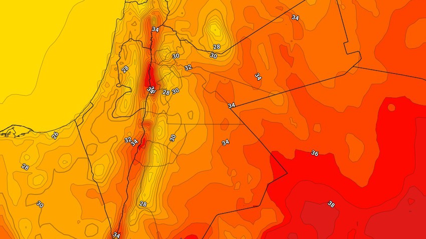 أجواء حارة وجافة في كافة مناطق المملكة اليوم الاربعاء 