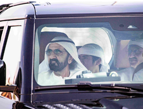 محمد بن راشد يلتقي قافلة رحلة الهجن