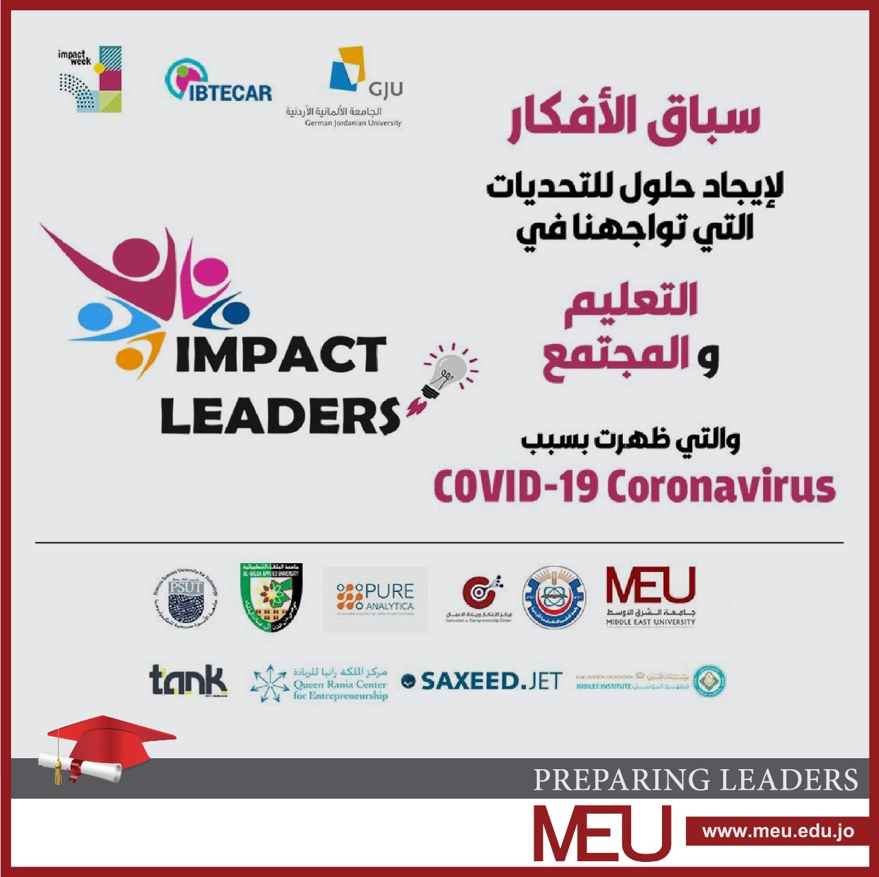 جامعة الشرق الأوسط تطلق برنامج "سباق الأفكار" بالشراكة مع الجامعة الالمانية