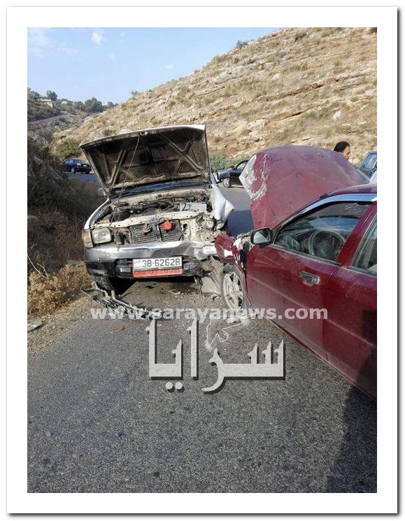 بالصور  ..  اصابة 12 شخص بحوادث سير متفرقة في اربد