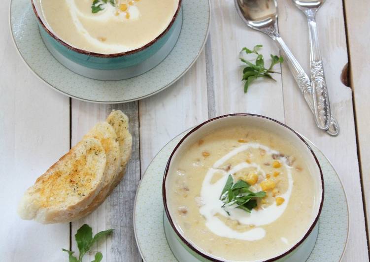 بالفيديو .. طريقة عمل شوربة الذرة بالكريمة