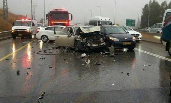 إصابة (3) أشخاص  اثر حادث تصادم في محافظة  العقبة