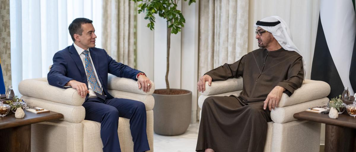 رئيسا الإمارات والإكوادور يبحثان تعزيز التعاون الاقتصادي
