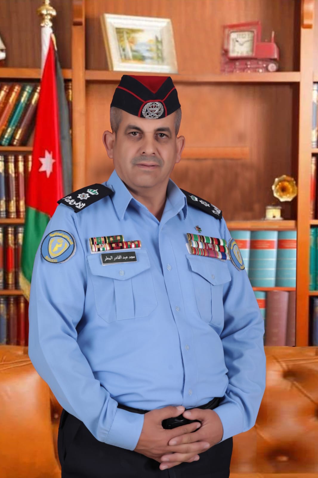 إيهاب فريد النداف يهنئ المقدم مجد المطر بمناسبة ترفيعه